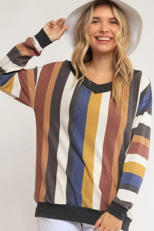 E Luna Wide V Neck Sweatshirt