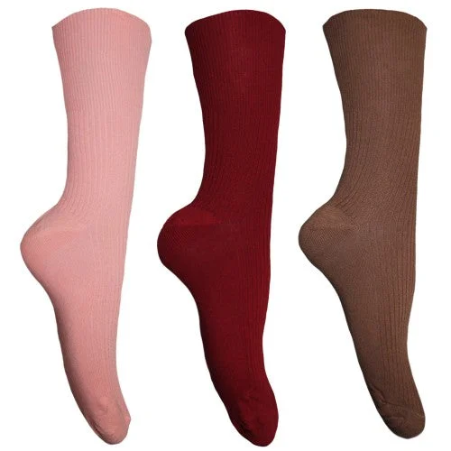 Healthy Centres Womens/Ladies Easy-slide 100% Cotton Socks (3 Pairs)