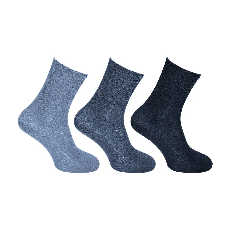 Healthy Centres Womens/Ladies Easy-slide 100% Cotton Socks (3 Pairs)