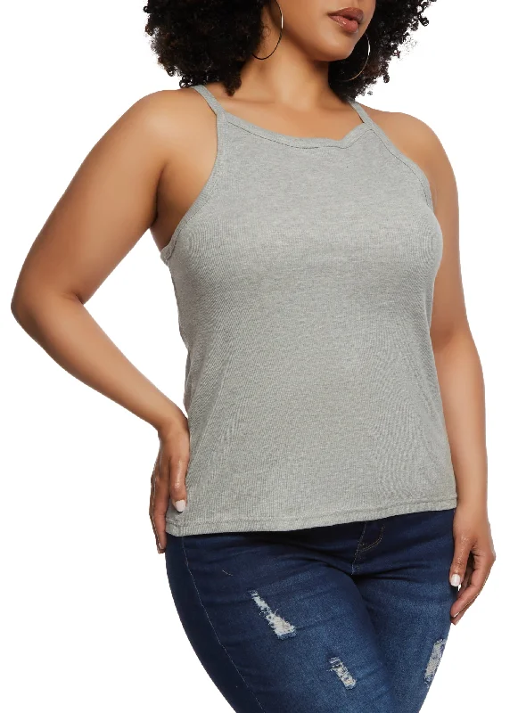 Plus Size Scoop Neck Tank Top