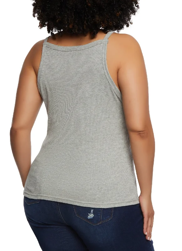 Plus Size Scoop Neck Tank Top