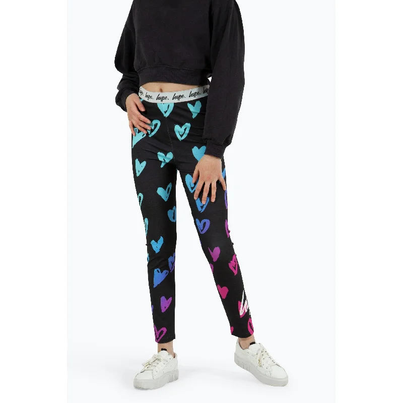 Hype Girls Scribble Hearts Leggings