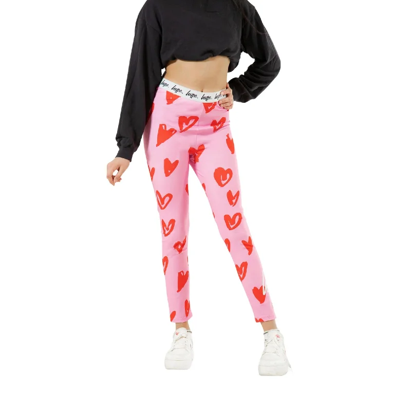 Hype Girls Scribble Hearts Leggings