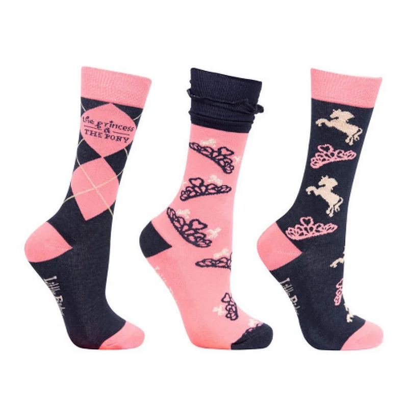 Little Rider Childrens/Kids The Princess And The Pony Socks (Pack of 3)