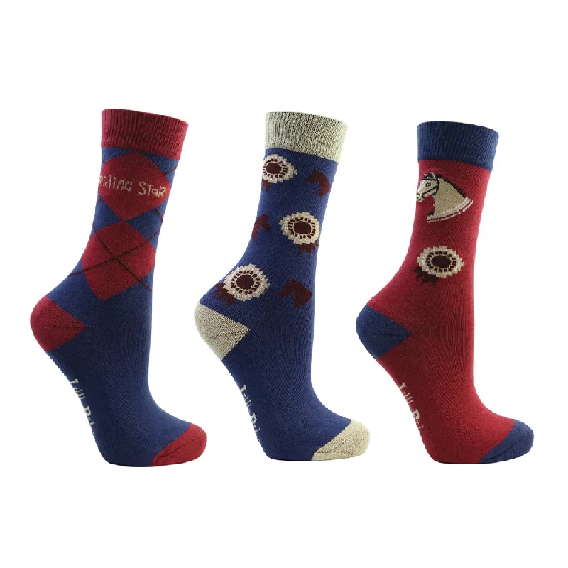 Little Rider Girls Riding Star Collection Socks (Pack of 3)