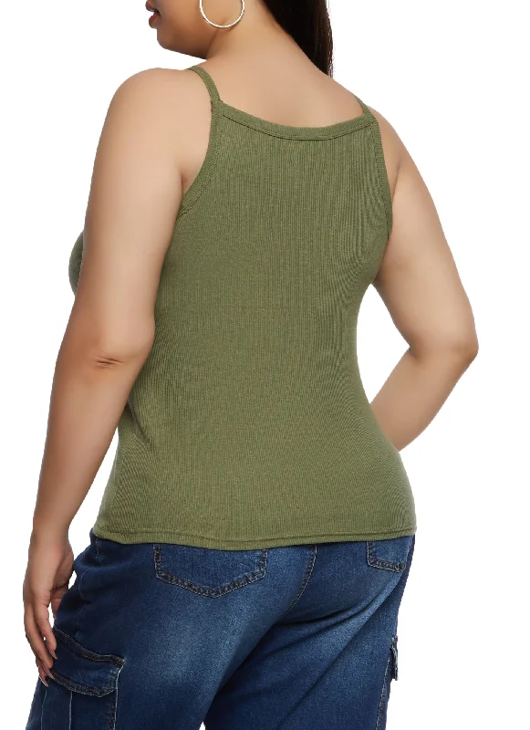 Plus Size Scoop Neck Tank Top