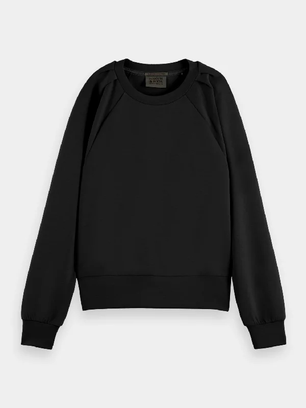 Pleated shoulder sweatshirt