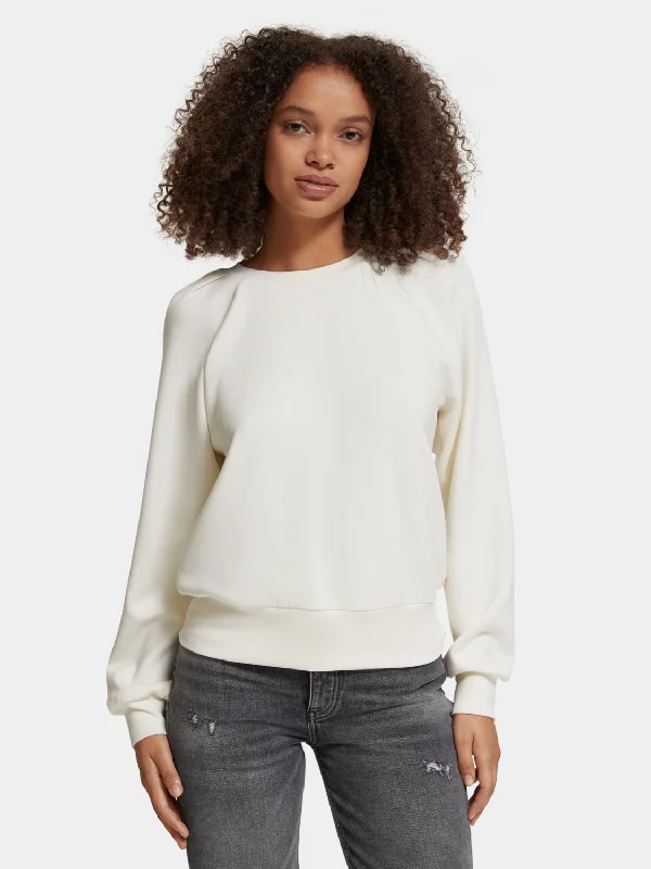 Pleated shoulder sweatshirt