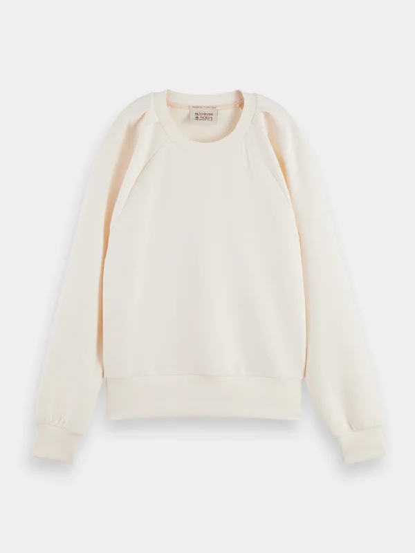 Pleated shoulder sweatshirt