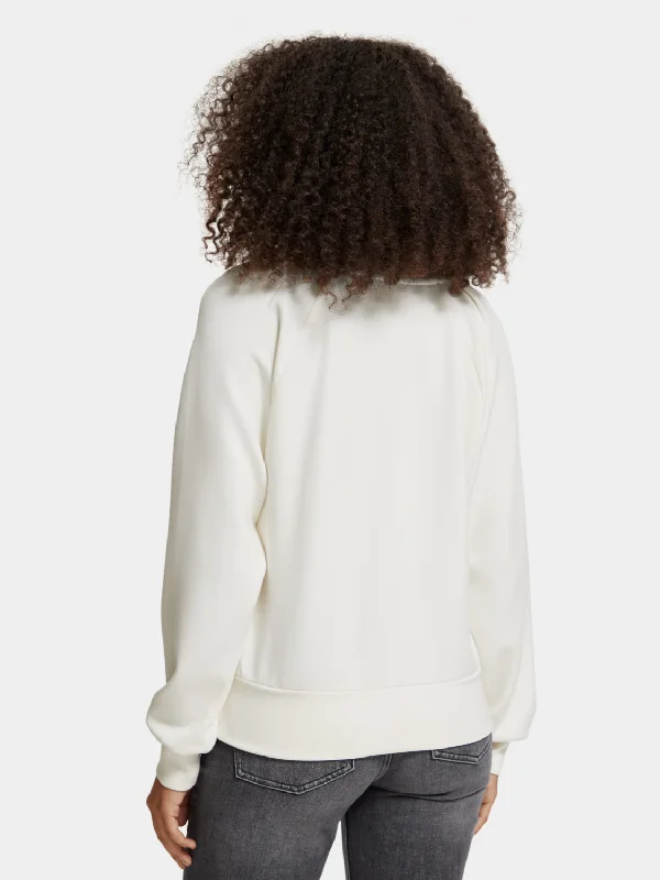 Pleated shoulder sweatshirt