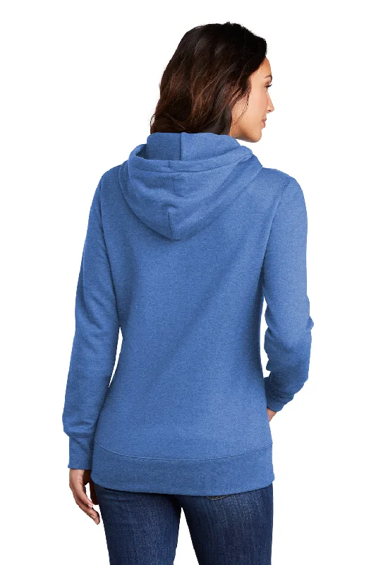 Port & Company Womens Core Fleece Hooded Sweatshirt Hoodie - Heather Royal Blue