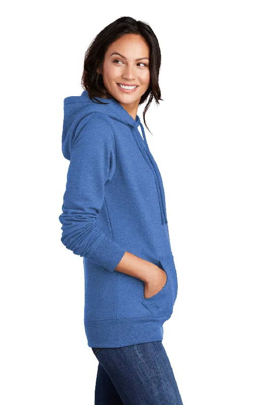 Port & Company Womens Core Fleece Hooded Sweatshirt Hoodie - Heather Royal Blue