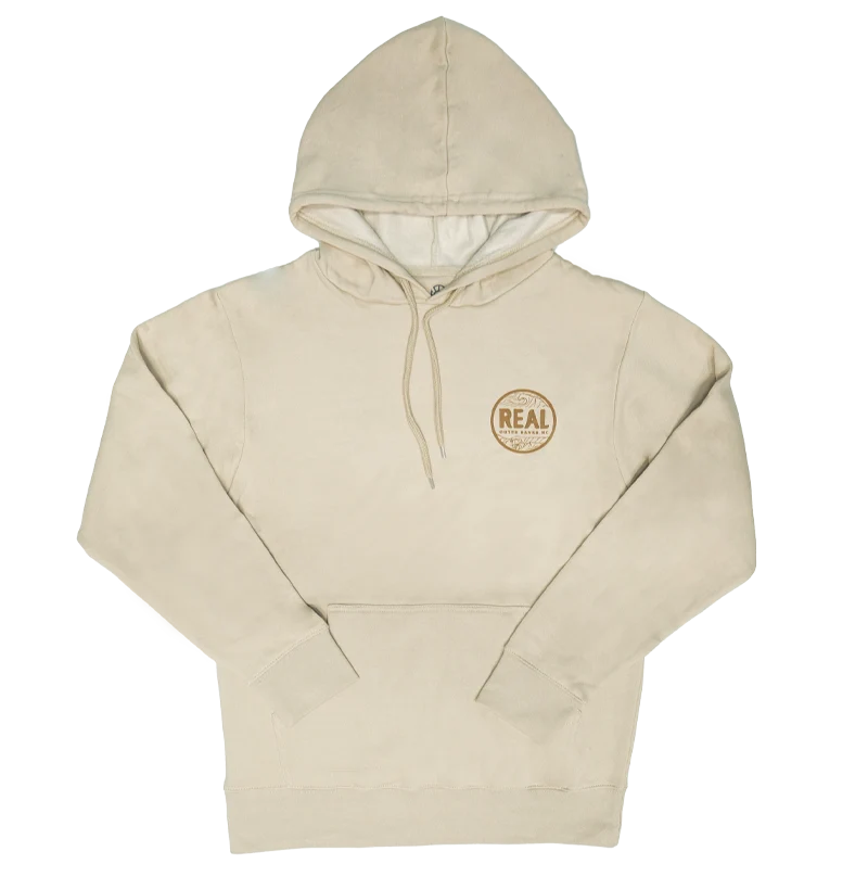 REAL Outer Banks Map Wmn's Hooded Sweatshirt-Bone