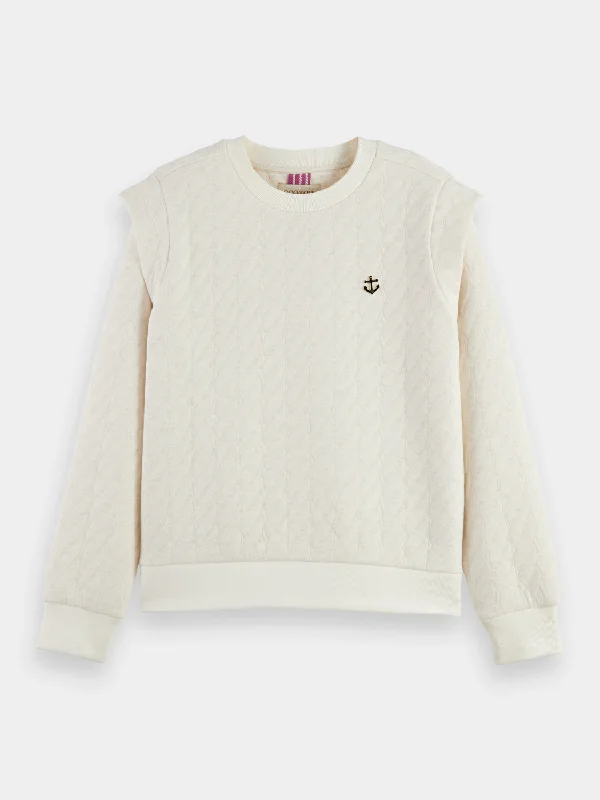 Shoulder detail sweatshirt