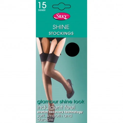 Silky Womens/Ladies Shine Plain Top Stockings (1 Pair)