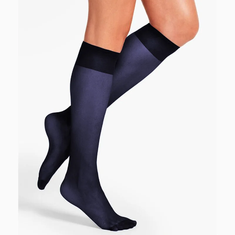 Silky Womens/Ladies Smooth Knit Knee Highs (2 Pairs)