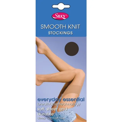 Silky Womens/Ladies Smooth Knit Stockings (1 Pairs)