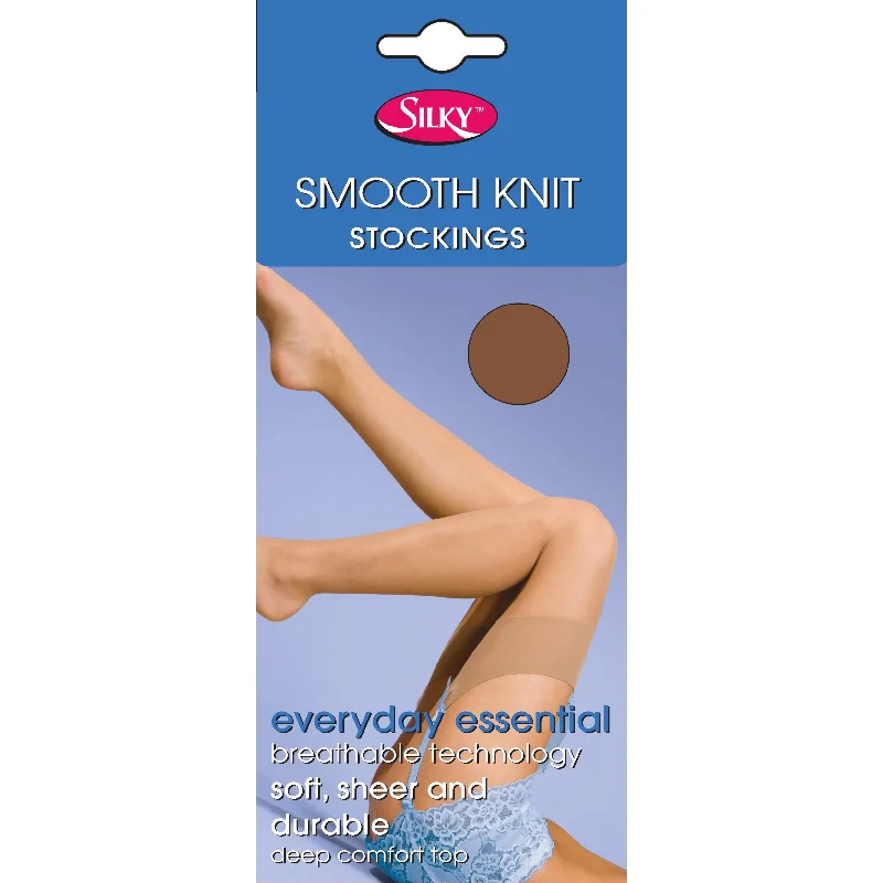 Silky Womens/Ladies Smooth Knit Stockings (1 Pairs)