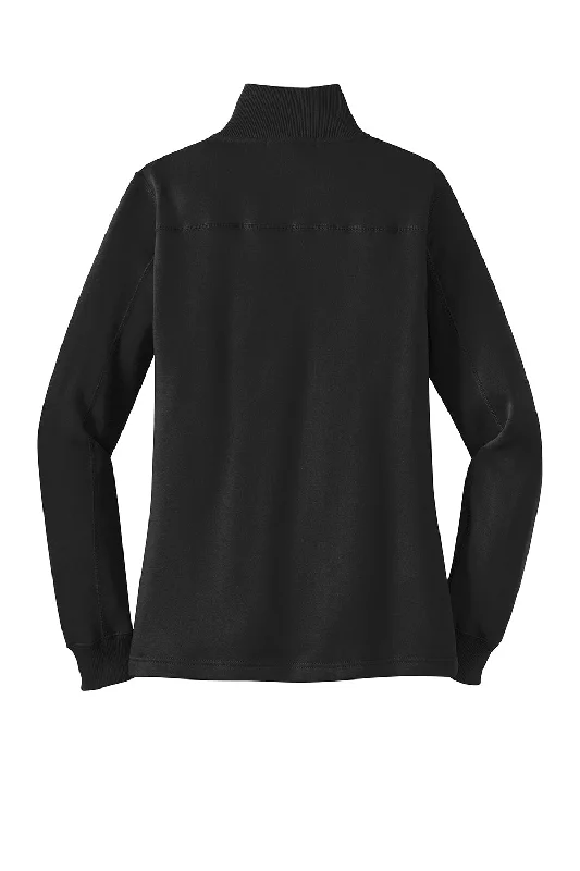 Sport-Tek Womens Shrink Resistant Fleece 1/4 Zip Sweatshirt - Black