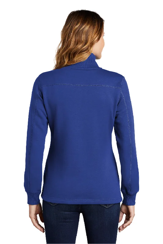 Sport-Tek Womens Shrink Resistant Fleece 1/4 Zip Sweatshirt - True Royal Blue