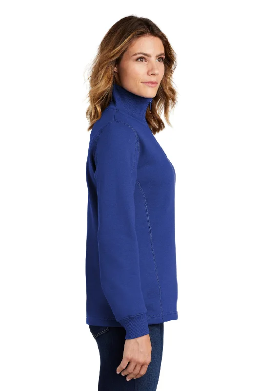 Sport-Tek Womens Shrink Resistant Fleece 1/4 Zip Sweatshirt - True Royal Blue