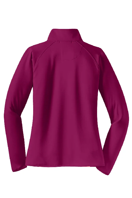 Sport-Tek Womens Sport-Wick Moisture Wicking 1/4 Zip Sweatshirt - Pink Rush