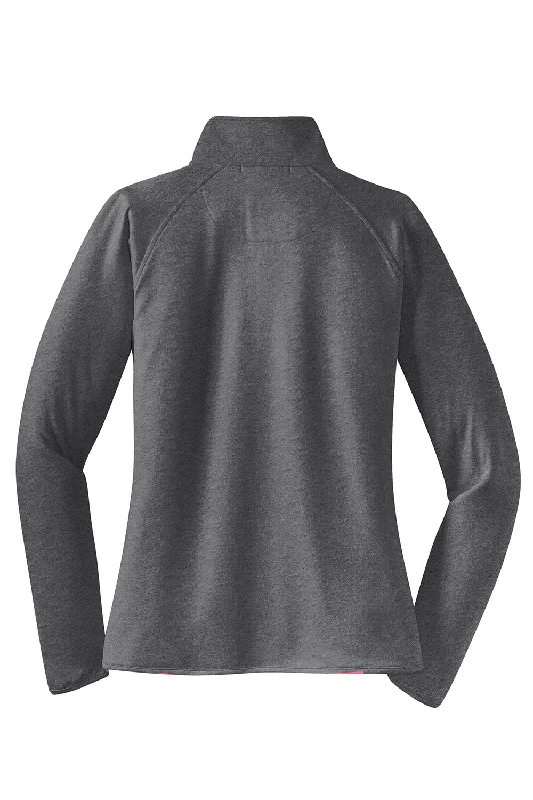 Sport-Tek Womens Sport-Wick Moisture Wicking 1/4 Zip Sweatshirt - Heather Charcoal Grey