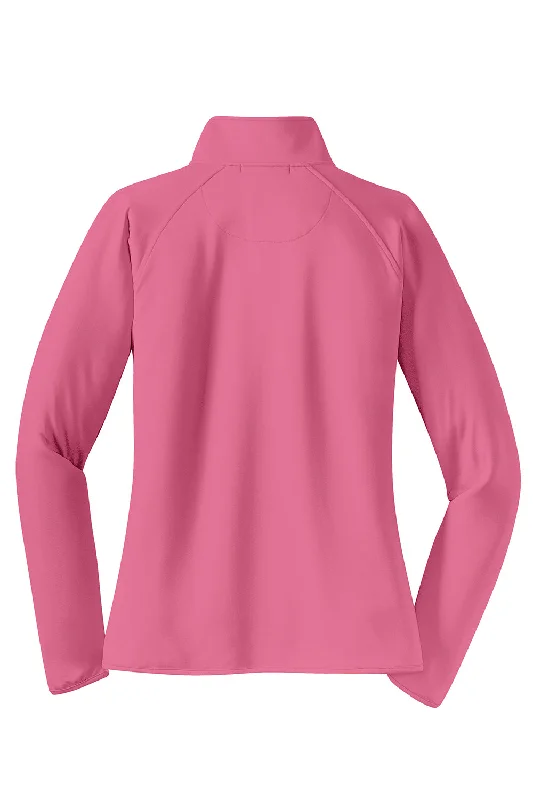 Sport-Tek Womens Sport-Wick Moisture Wicking 1/4 Zip Sweatshirt - Dusty Rose Pink