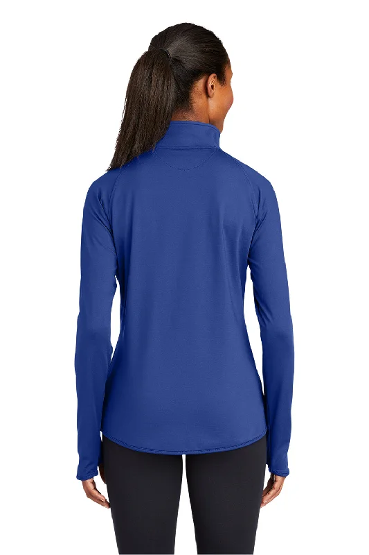 Sport-Tek Womens Sport-Wick Moisture Wicking 1/4 Zip Sweatshirt - True Royal Blue