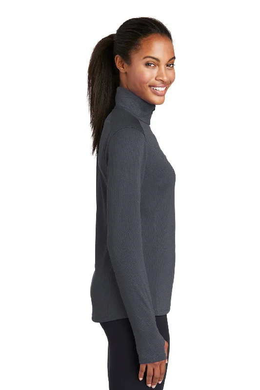 Sport-Tek Womens Sport-Wick Moisture Wicking 1/4 Zip Sweatshirt - Iron Grey