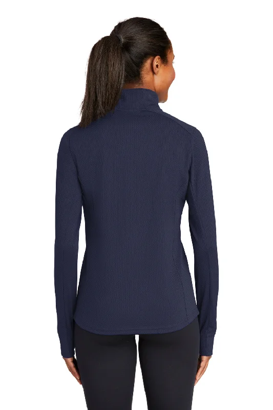 Sport-Tek Womens Sport-Wick Moisture Wicking 1/4 Zip Sweatshirt - True Navy Blue