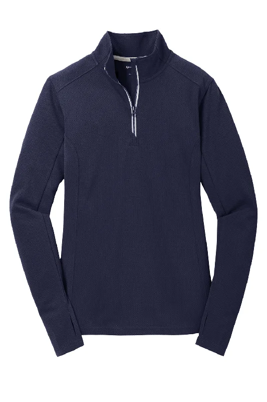 Sport-Tek Womens Sport-Wick Moisture Wicking 1/4 Zip Sweatshirt - True Navy Blue