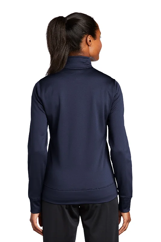 Sport-Tek Womens Sport-Wick Moisture Wicking Fleece Full Zip Sweatshirt - Navy Blue