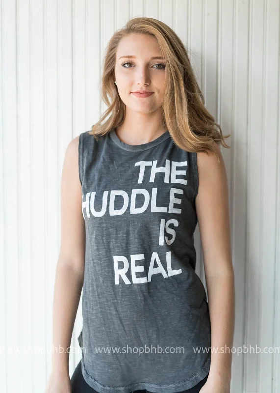 The Huddle Is Real Muscle Tank** - Final Sale