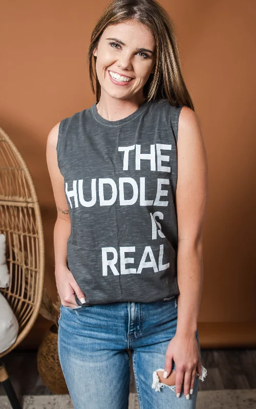 The Huddle Is Real Muscle Tank** - Final Sale