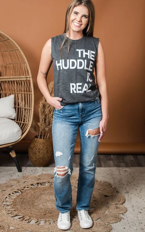 The Huddle Is Real Muscle Tank** - Final Sale