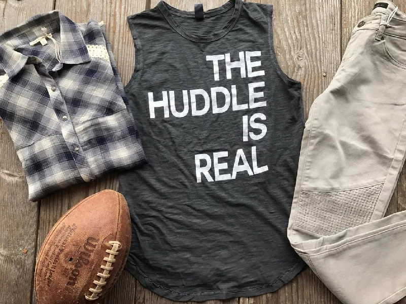 The Huddle Is Real Muscle Tank** - Final Sale