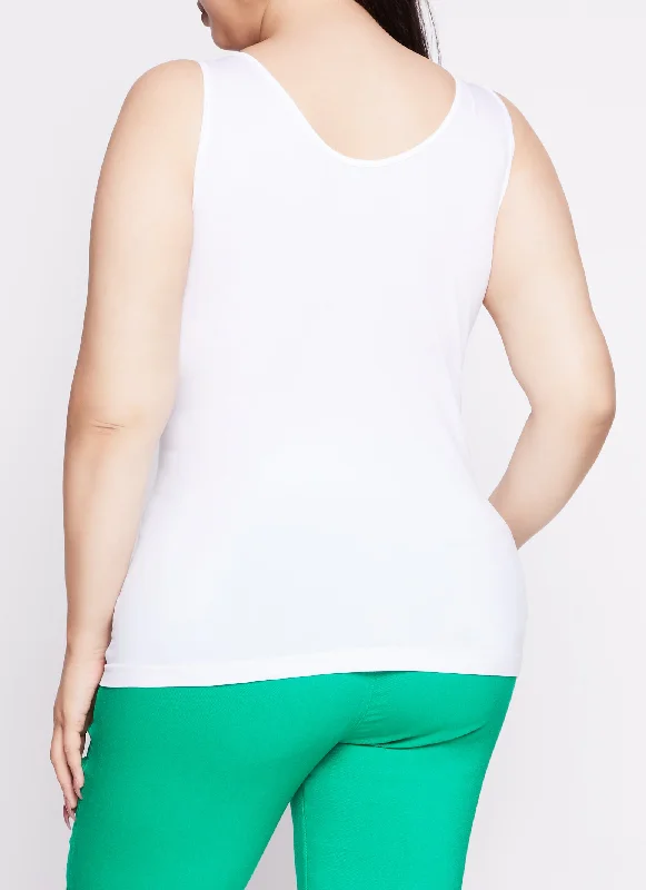 Plus Size Criss Cross Tank Top