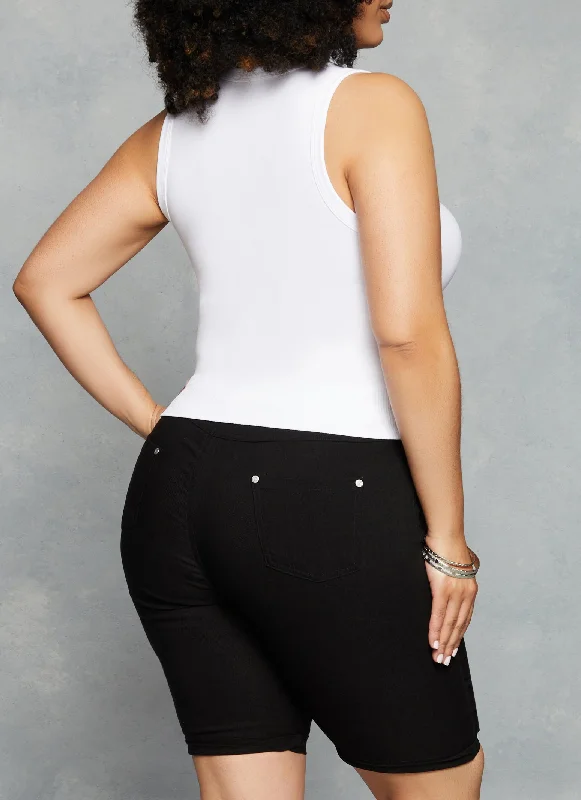 Plus Size Seamless Scoop Neck Tank Top