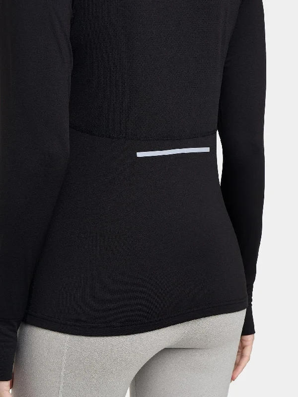 Winter Run Thermal Long Sleeve Running Top For Women With Brushed Inner Fabric