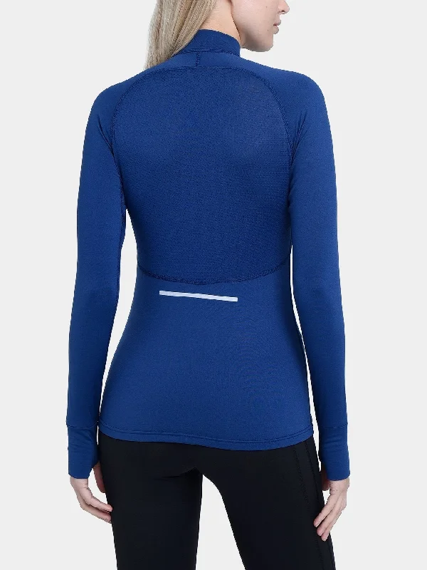 Winter Run Thermal Long Sleeve Running Top For Women With Brushed Inner Fabric