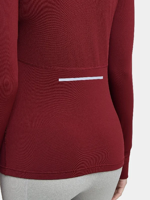 Winter Run Thermal Long Sleeve Running Top For Women With Brushed Inner Fabric