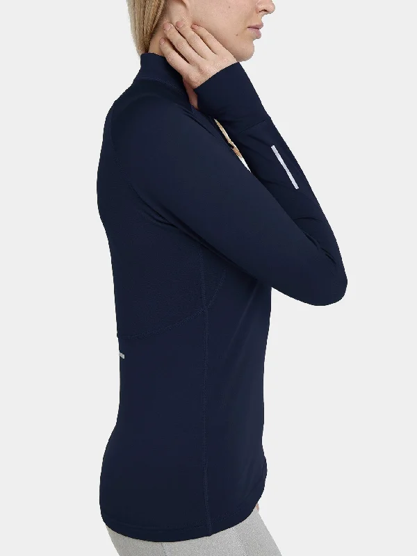 Winter Run Thermal Long Sleeve Running Top For Women With Brushed Inner Fabric