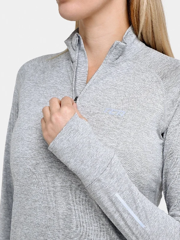 Winter Run Thermal Long Sleeve Running Top For Women With Brushed Inner Fabric