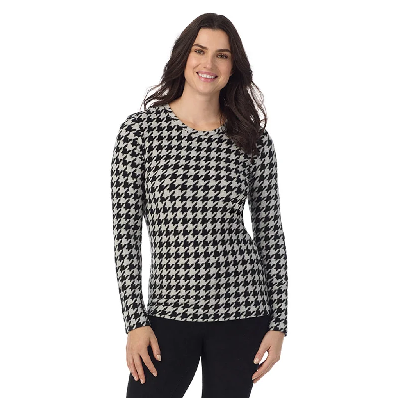 Lt Grey Heather Houndstooth / XS