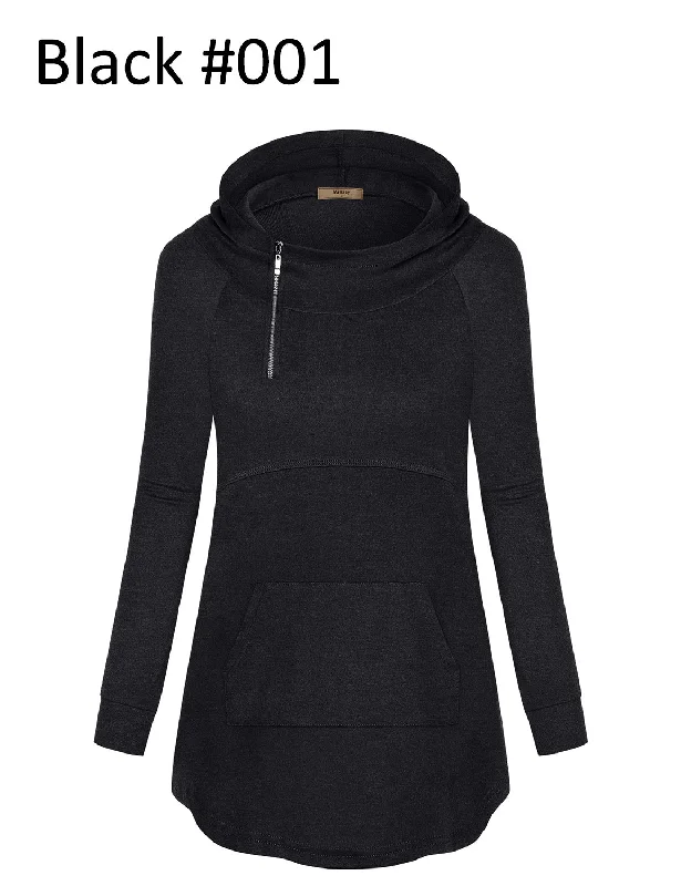 Long Sleeve Front Pocket Zipper Hoodies