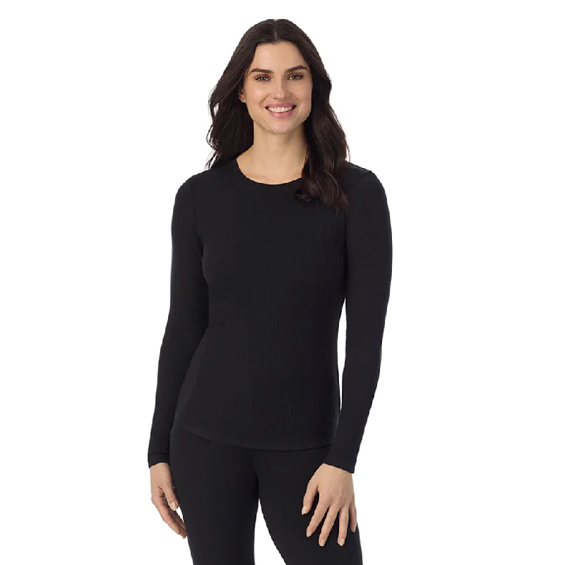 Stretch Rib Long Sleeve Crew